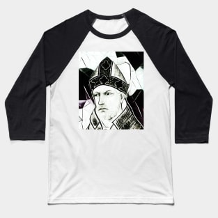 St. Augustine Black And White Portrait | St. Augustine Artwork 3 Baseball T-Shirt